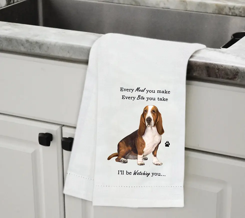 Thumbnail: Basset Hound Kitchen Towel by E&S Pets
