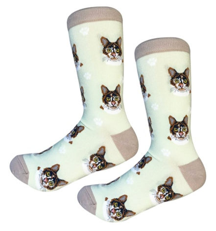 Calico Cat Sock Daddy Socks by E&S Pets