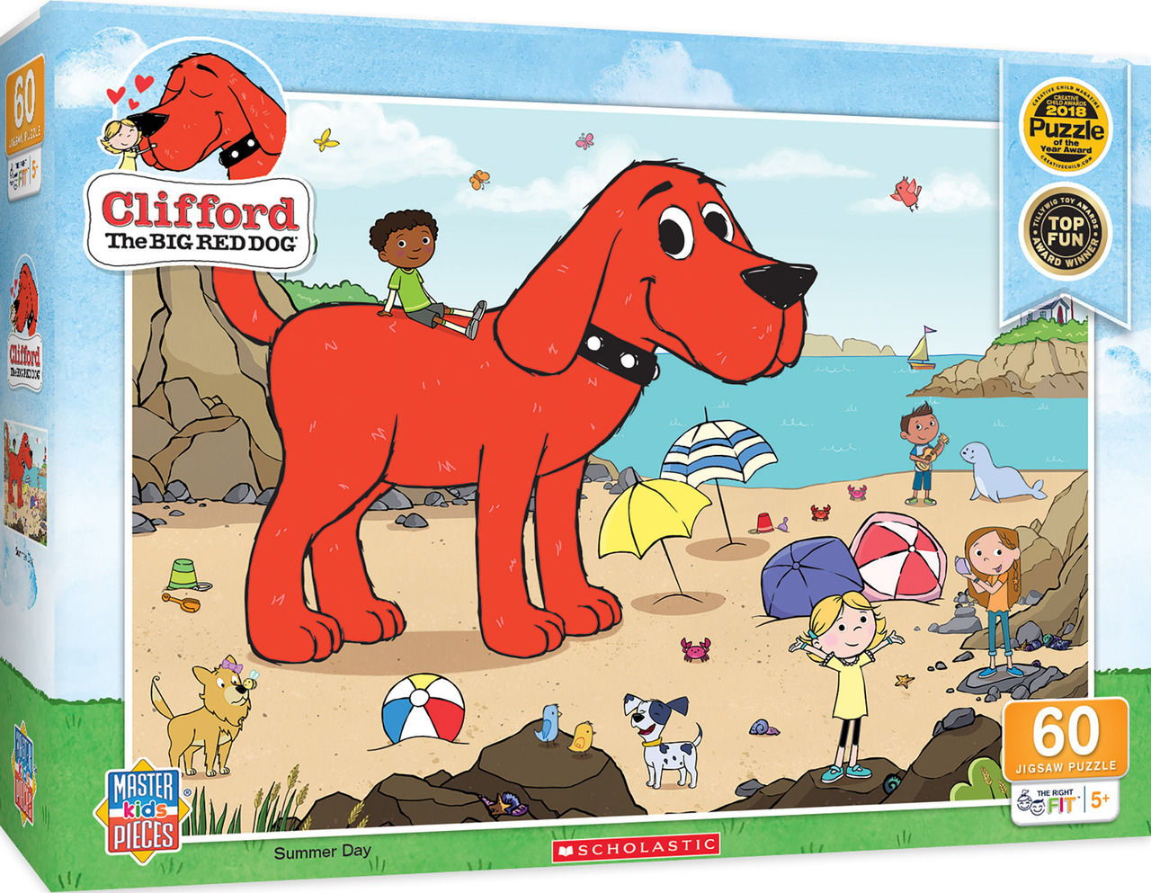60 Piece Clifford "Summer Day" Dog Jigsaw Puzzle by MasterPieces