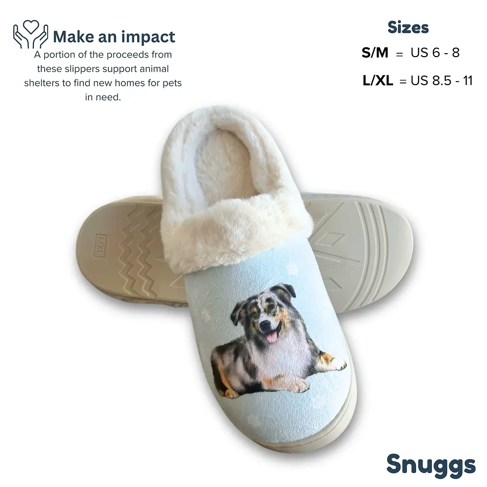 Thumbnail: Australian Shepherd Snuggs Slippers by E&S Pets