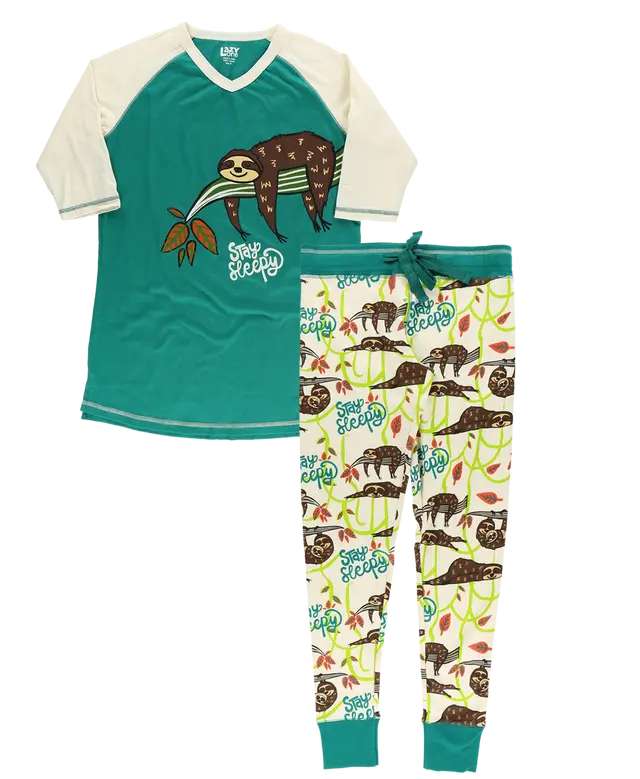 Thumbnail: "Stay Sleepy" Sloth Pajama Set by Lazy One