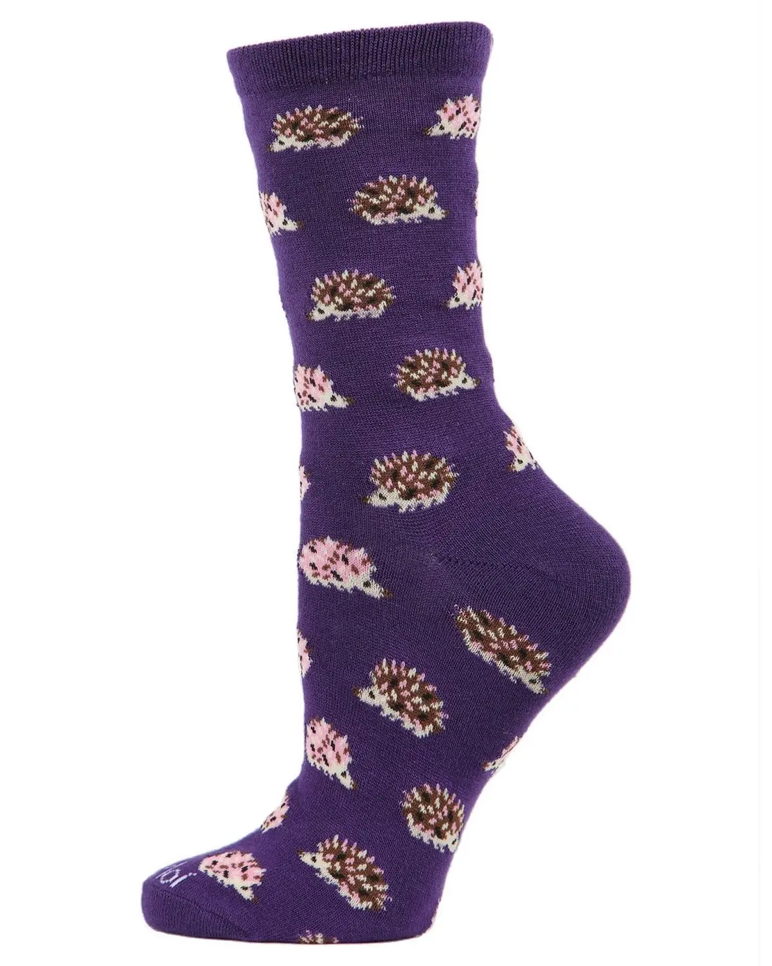 Hedgehogs Bamboo Blend Crew Socks for Women by Me Moi