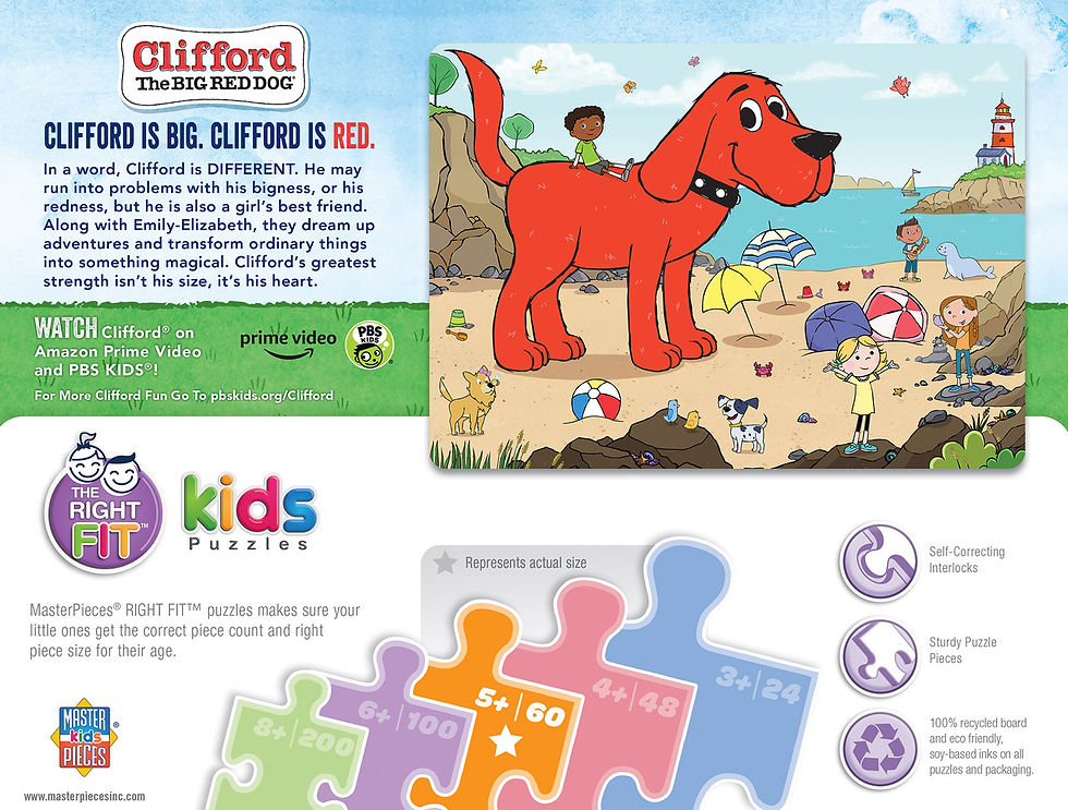 Thumbnail: 60 Piece Clifford "Summer Day" Dog Jigsaw Puzzle by MasterPieces