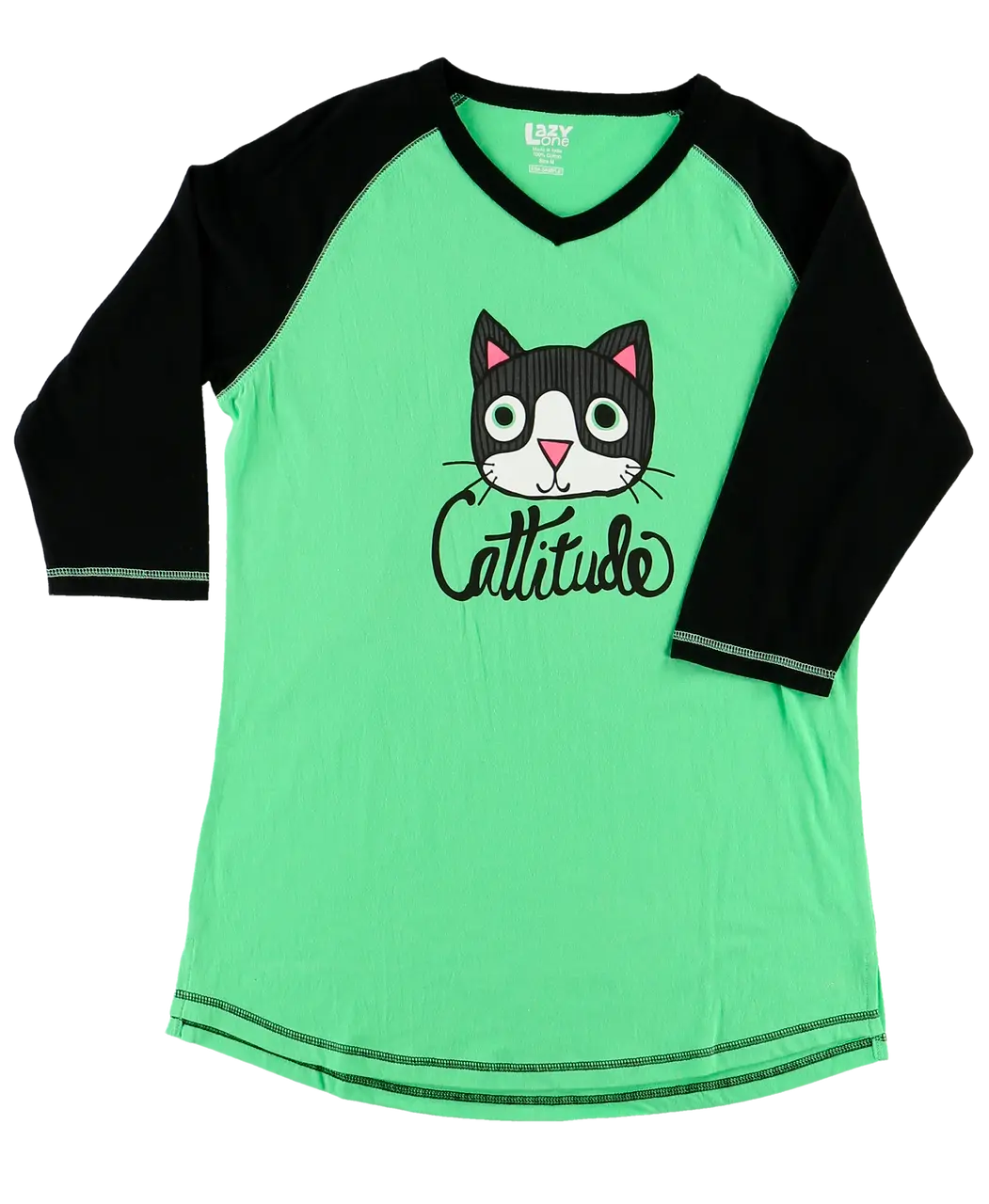 "Cattitude" Cat Pajama Top by Lazy One