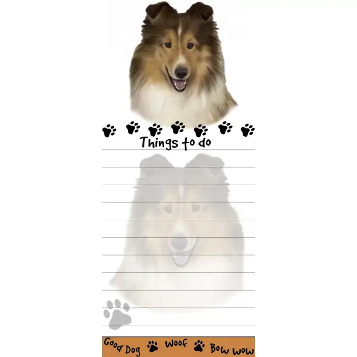 Sheltie Magnetic Notepad By E&S Pets
