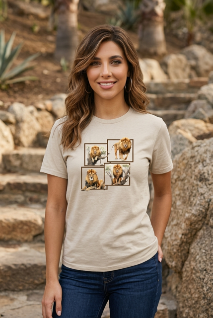 Thumbnail: Lion Squares T-Shirt by All About Animals