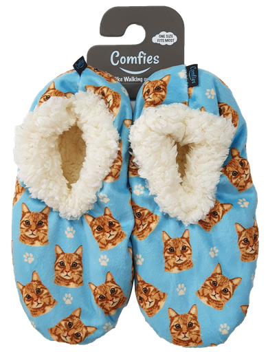 Orange Tabby Cat Comfies Slippers by E&S Pets