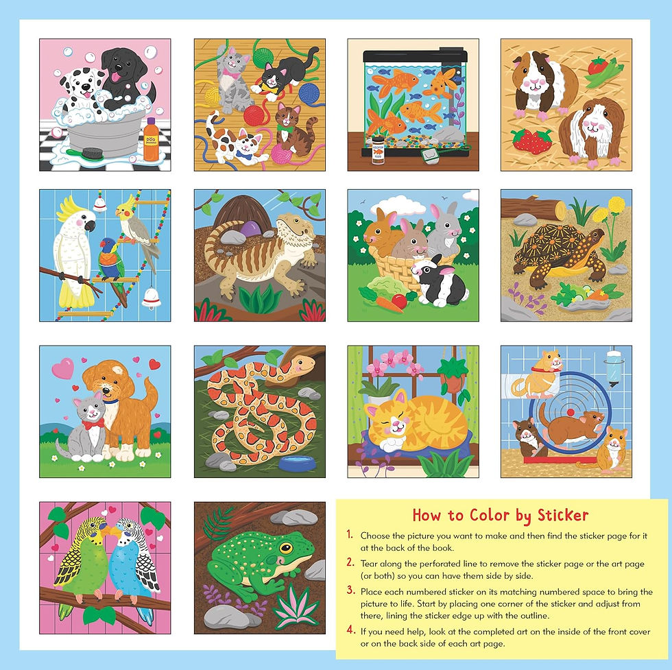Pets Color by Sticker Book by Peter Pauper