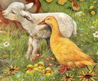 Thumbnail: 350 Family Pieces "Barnyard Babies" Farm Animals Jigsaw Puzzle by Cobble Hill