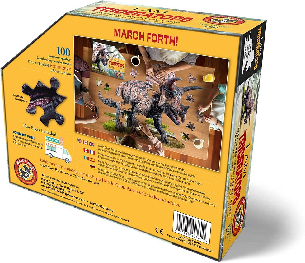 Thumbnail: I Am Triceratops 100 Piece Dinosaur Puzzle by Madd Capp