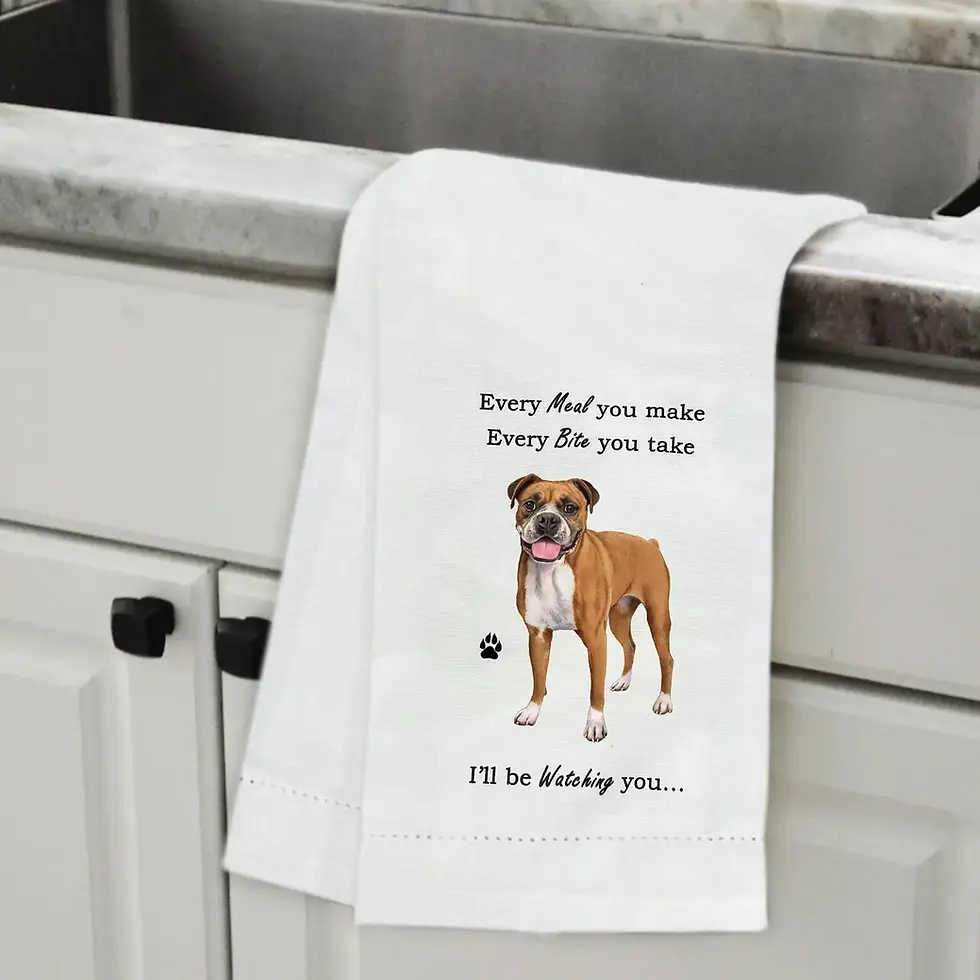 Thumbnail: Boxer Kitchen Towel by E&S Pets