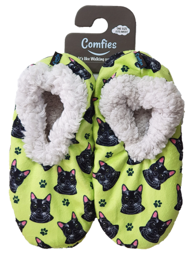 Black Cat Comfies Slippers by E&S Pets