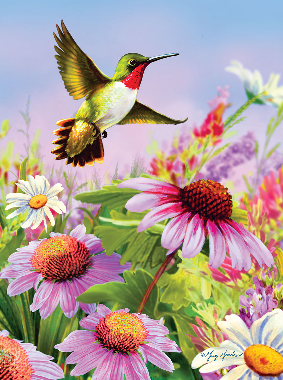 500 Piece "Air Show" Hummingbird Jigsaw Puzzle by SunsOut