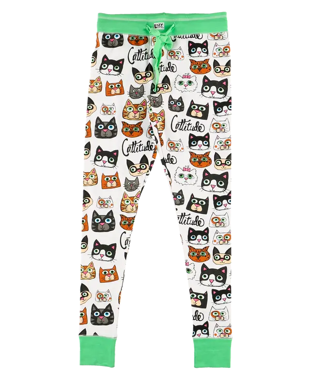 "Cattitude" Cat Pajama Leggings by Lazy One