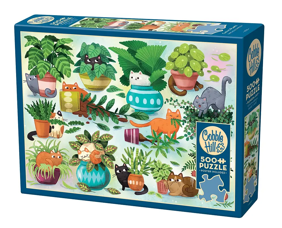 Cats vs Plants 500 Piece Cat Puzzle by Cobble Hill