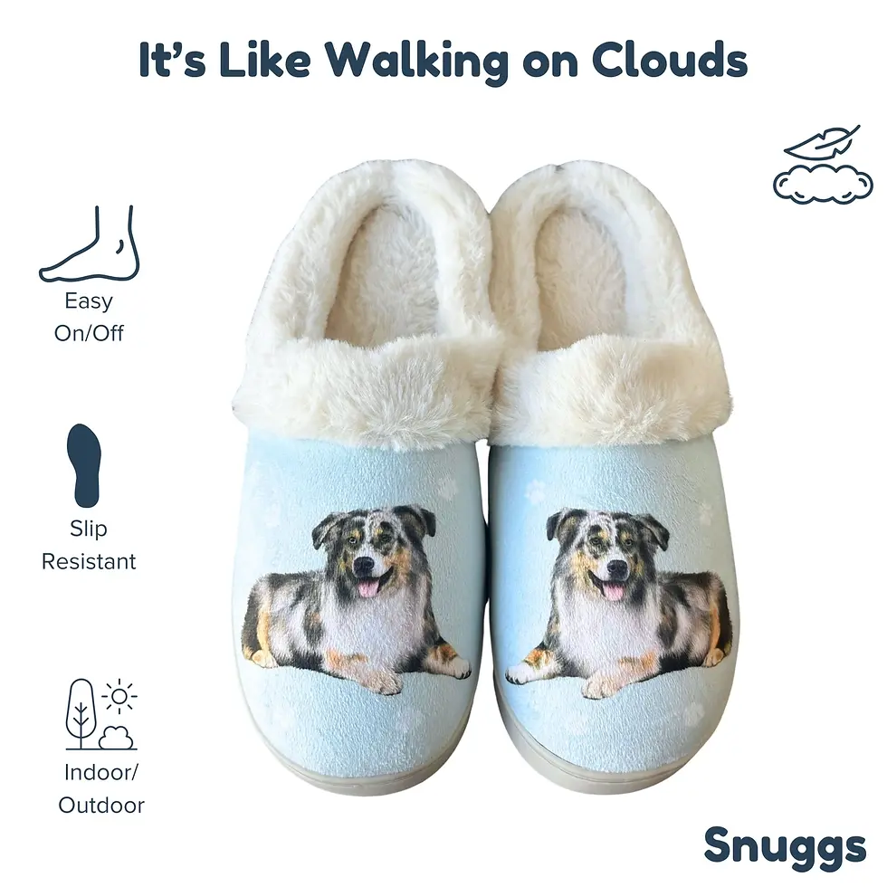 Thumbnail: Australian Shepherd Snuggs Slippers by E&S Pets