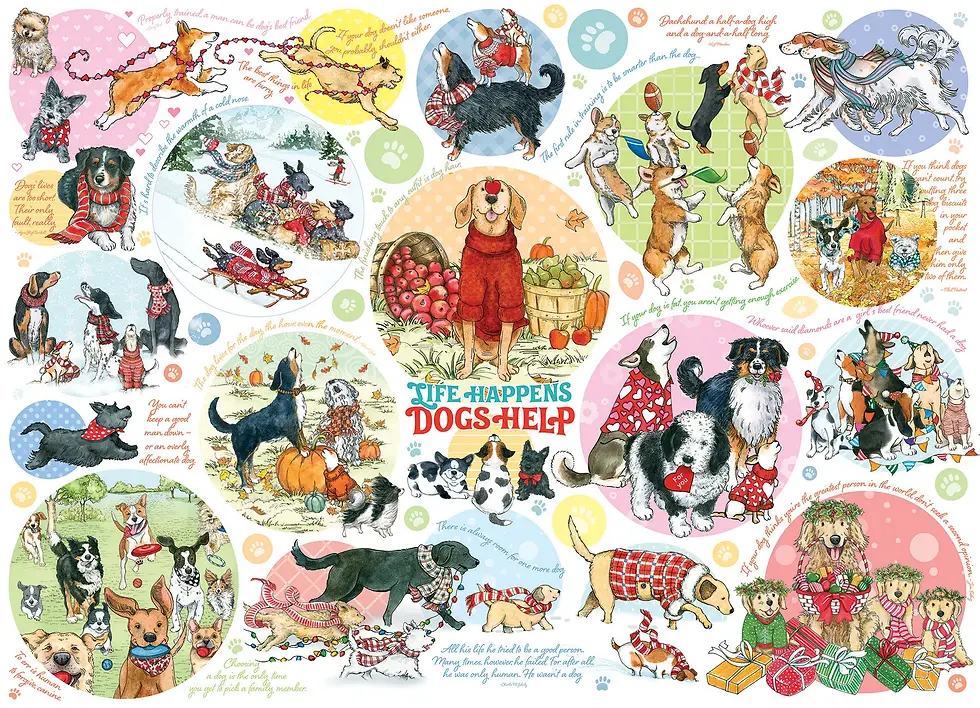 Dog Thoughts 1000 Piece Dog Puzzle by Cobble Hill