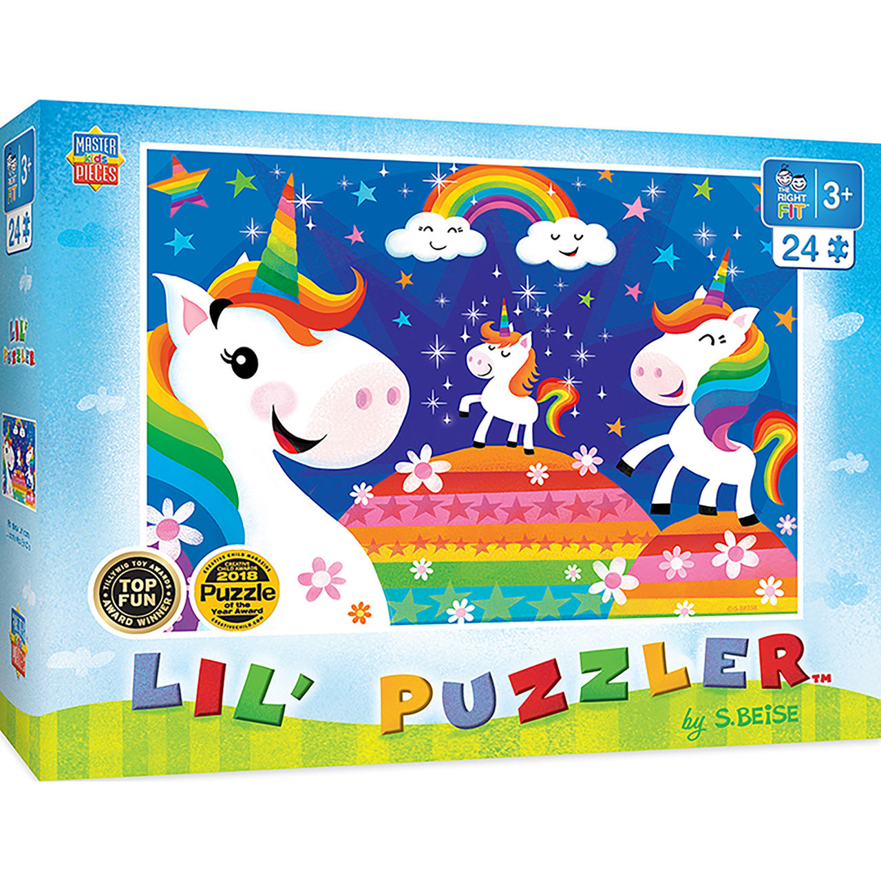 24 Piece Lil' Puzzler "Rainbow Unicorns" Unicorn Jigsaw Puzzle by MasterPieces