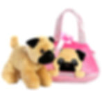 Fancy Pals Peek-A-Boo Pug Dog Purse by Aurora