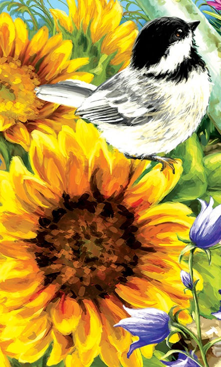 Thumbnail: 1000 Piece "Sunflower Garden" Bird Jigsaw Puzzle by SunsOut