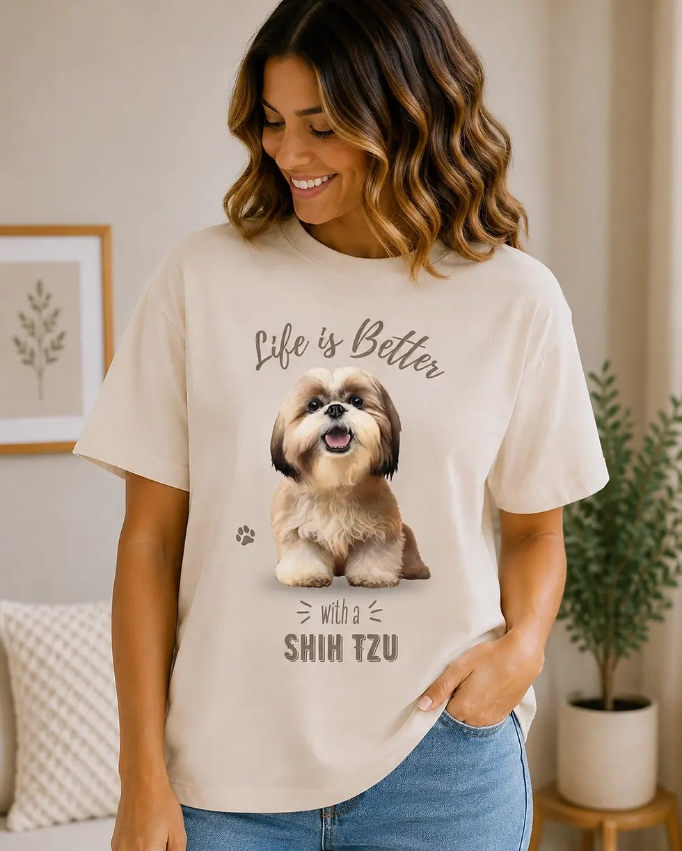 Tan & White Shih Tzu T-Shirt by E&S Pets
