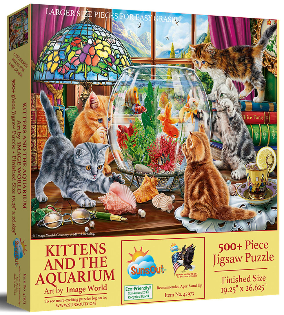 Kittens and the Aquarium 500 Piece Cat Puzzle by SunsOut