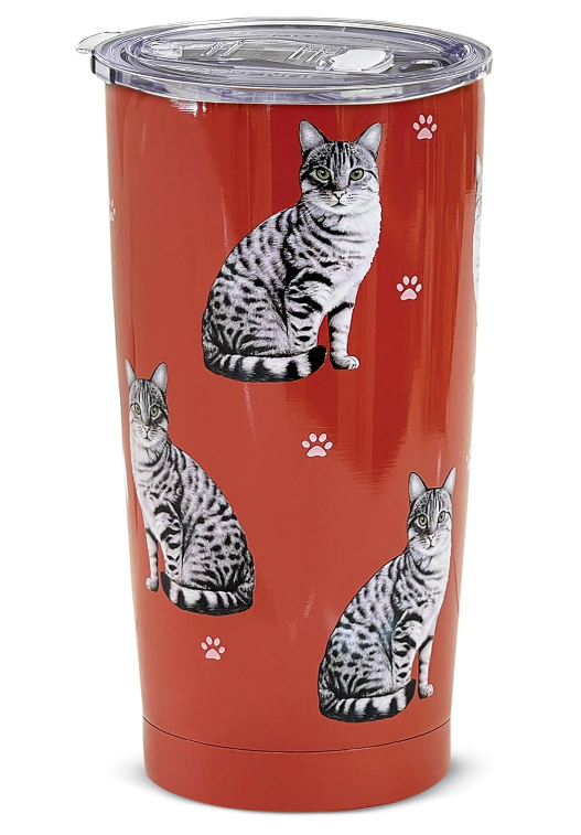 Grey Tabby Cat Serengeti Insulated Tumbler Cup by E&S Pets