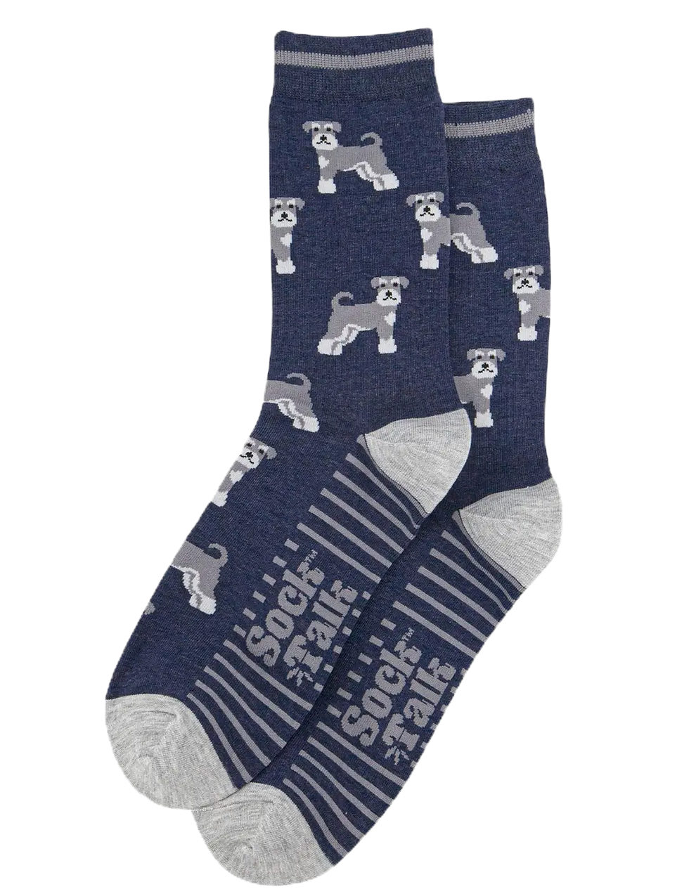 Schnauzer Bamboo Blend Crew Socks for Men by Sock Talk