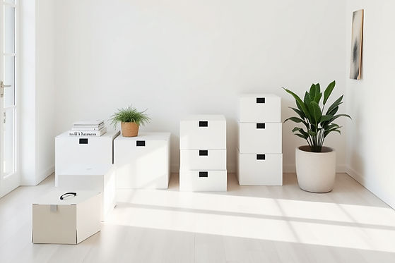 White aesthetic freshly moved house with minimal boxes.jpg