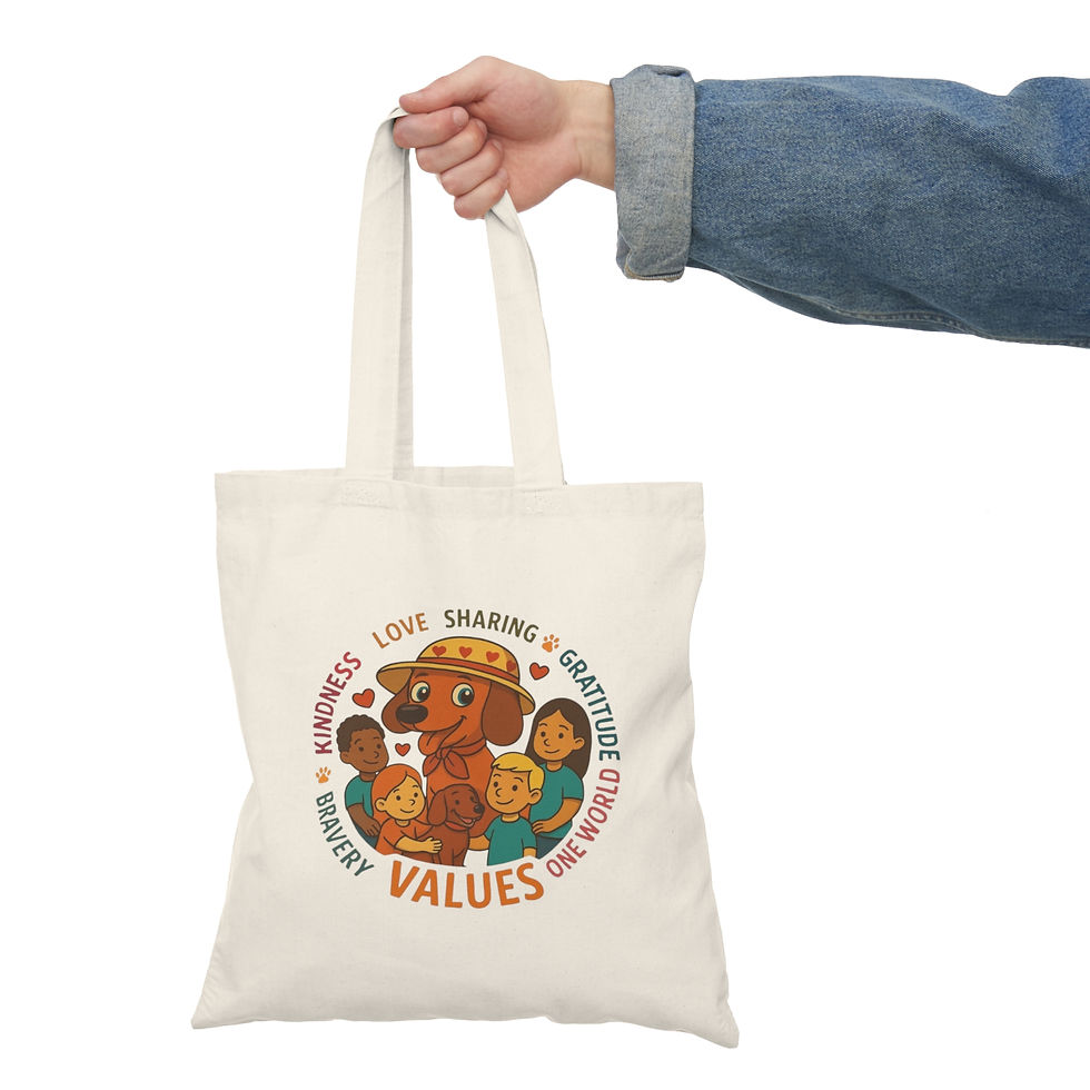Thumbnail:  Katie Sausage -Values -  Natural Tote Bag