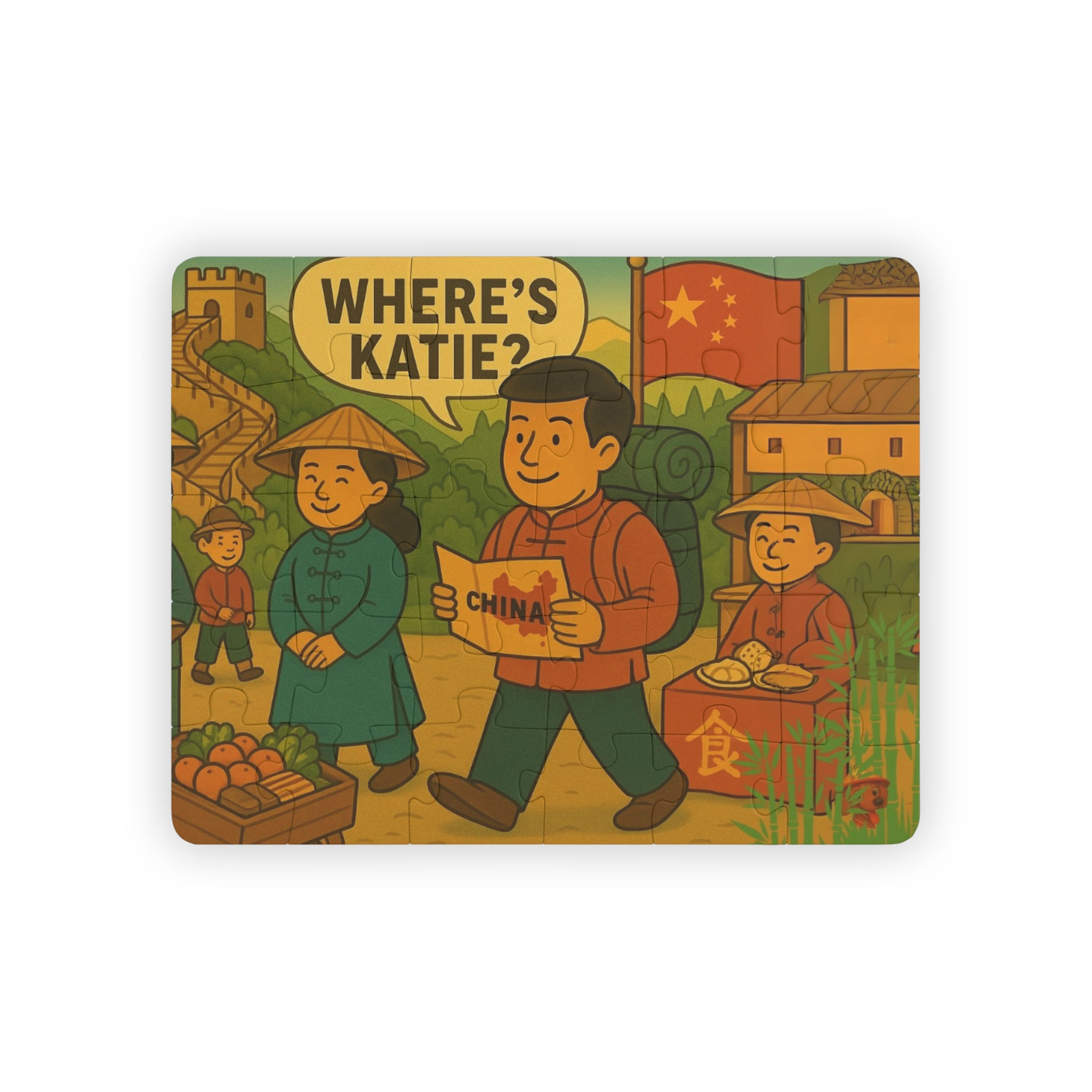 Kids' Adventure Puzzle – Where's Katie? (China) – 30-Piece Jigsaw