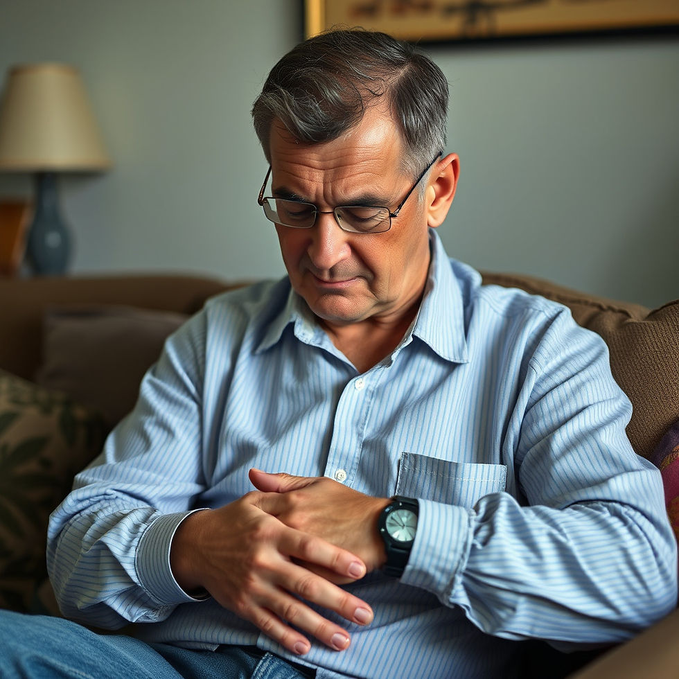 grieving man