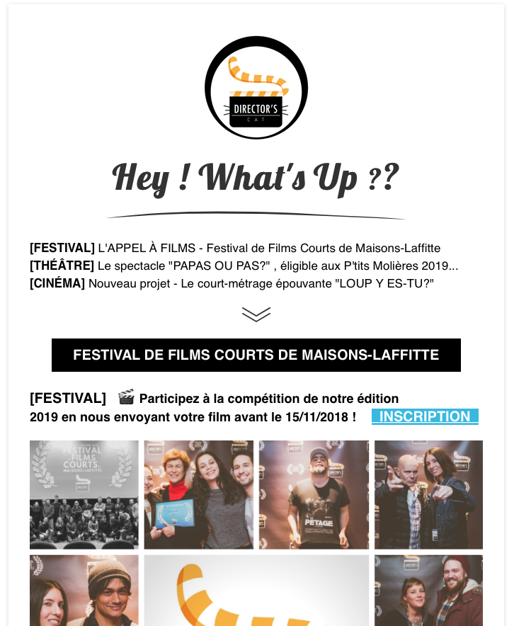 Newsletter du 15/10/2018