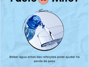Facto ou Mito? Beber água antes das refeições pode ajudar na perda de peso