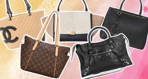 5 different luxury bags from different brands
