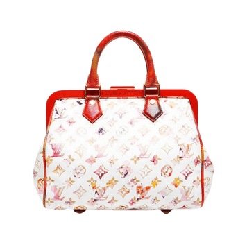 Louis Vuitton Speedy 30 Monogram Watercolor White Handbag