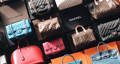 Different luxury bags from different brands