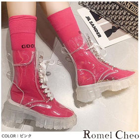 Transparent platform boots