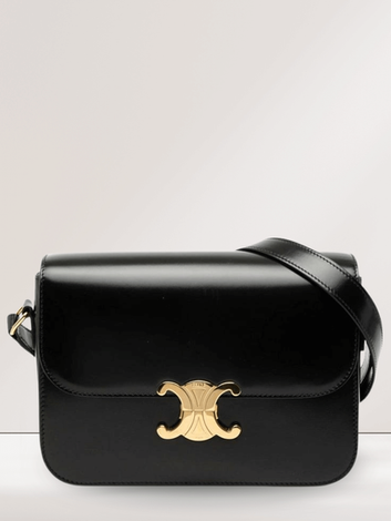 Celine Triomphe black shoulder bag