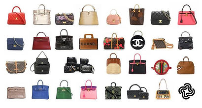 Different luxury bags from different brands