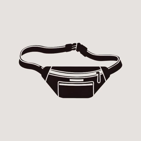 Waist bag black icon