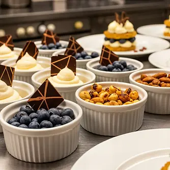 Wenn Engpässe, Ausfälle oder Saisonspitzen anstehen, arbeite ich als Leih-Patissier direkt in Ihrem Team mit. Ziel: Entlastung auf dem süßen Posten, konstante Qualität und Ruhe in der Küche – statt Notlösungen und Kompromissen beim Dessert.