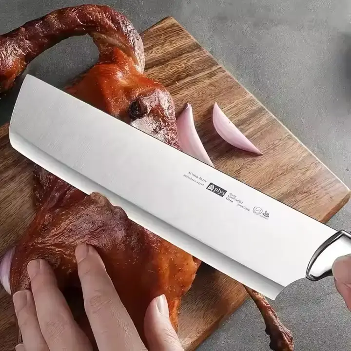 Miniaturbild: PLYS Nakiri Messer Set – Produktübersicht mit Klingenlänge und Maßen, Edelstahl Küchenmesser für präzises Schneiden