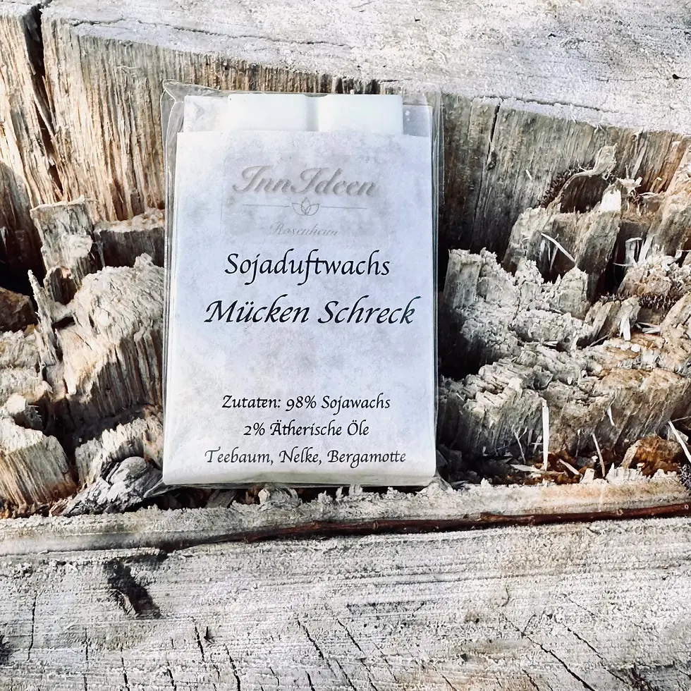 Miniaturbild: Sojaduftwachs Mücken Schreck Verpackung – handgemachtes Duftwachs mit ätherischen Ölen, natürliche Raumduft Idee