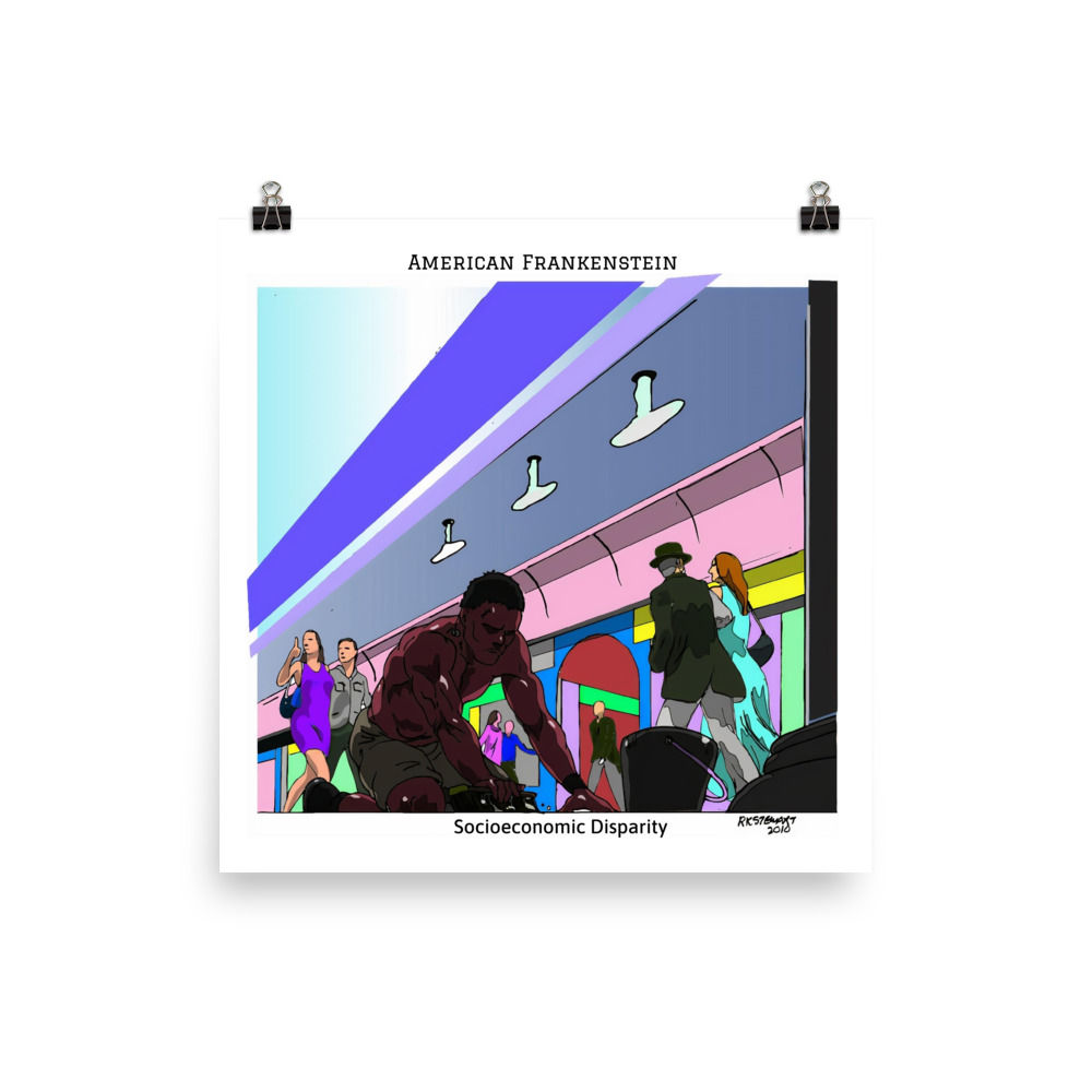 Socioeconomic Disparity Color Poster