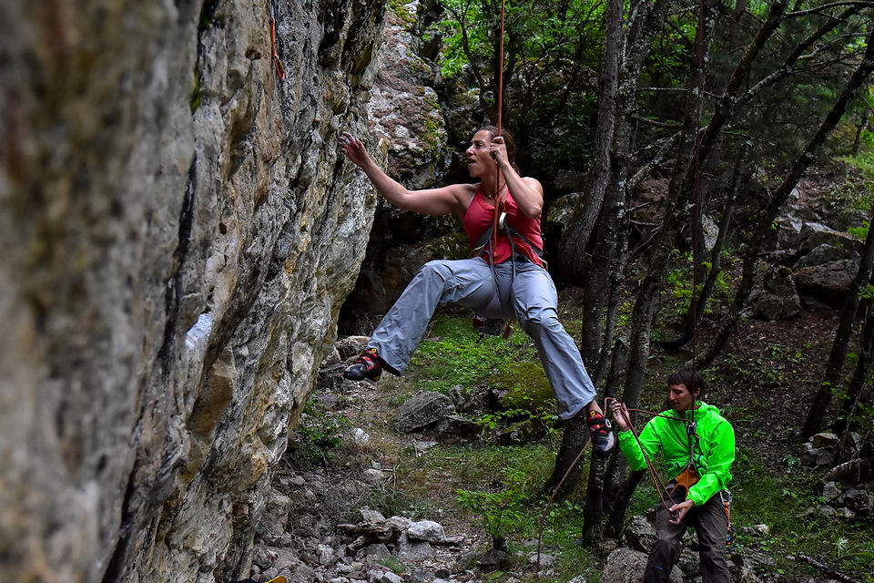 Briancon climbing training camp Christin