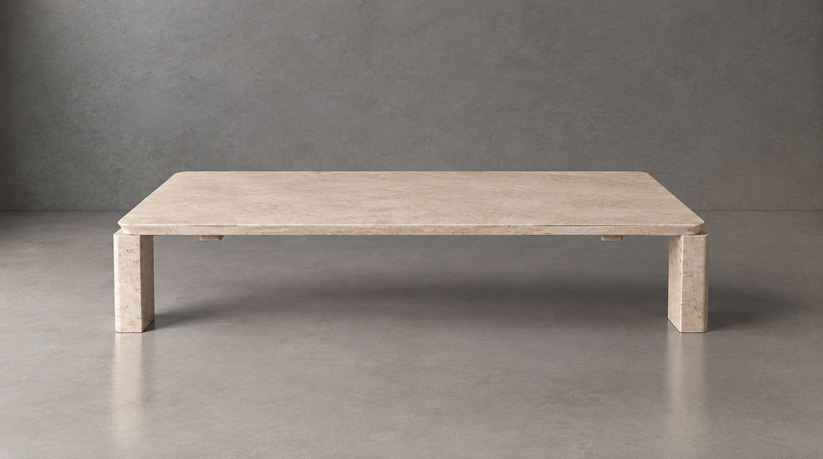 Couchtisch R 120 aus Travertin