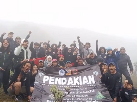 DIKLAT PENDAKIAN CALON ANGGOTA BARU ANGKATAN 49 GPA AESTHETICA ISTN SUKSES DIGELAR DI GUNUNG GEDE PANGRANGO