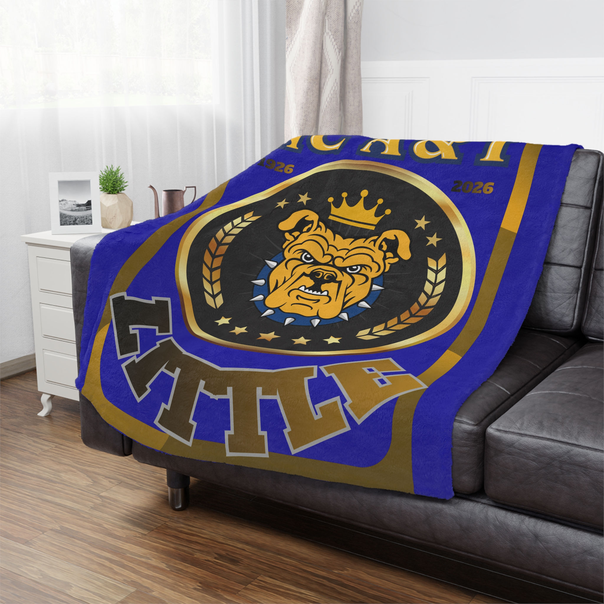 Luxe Centennial Blanket in blue