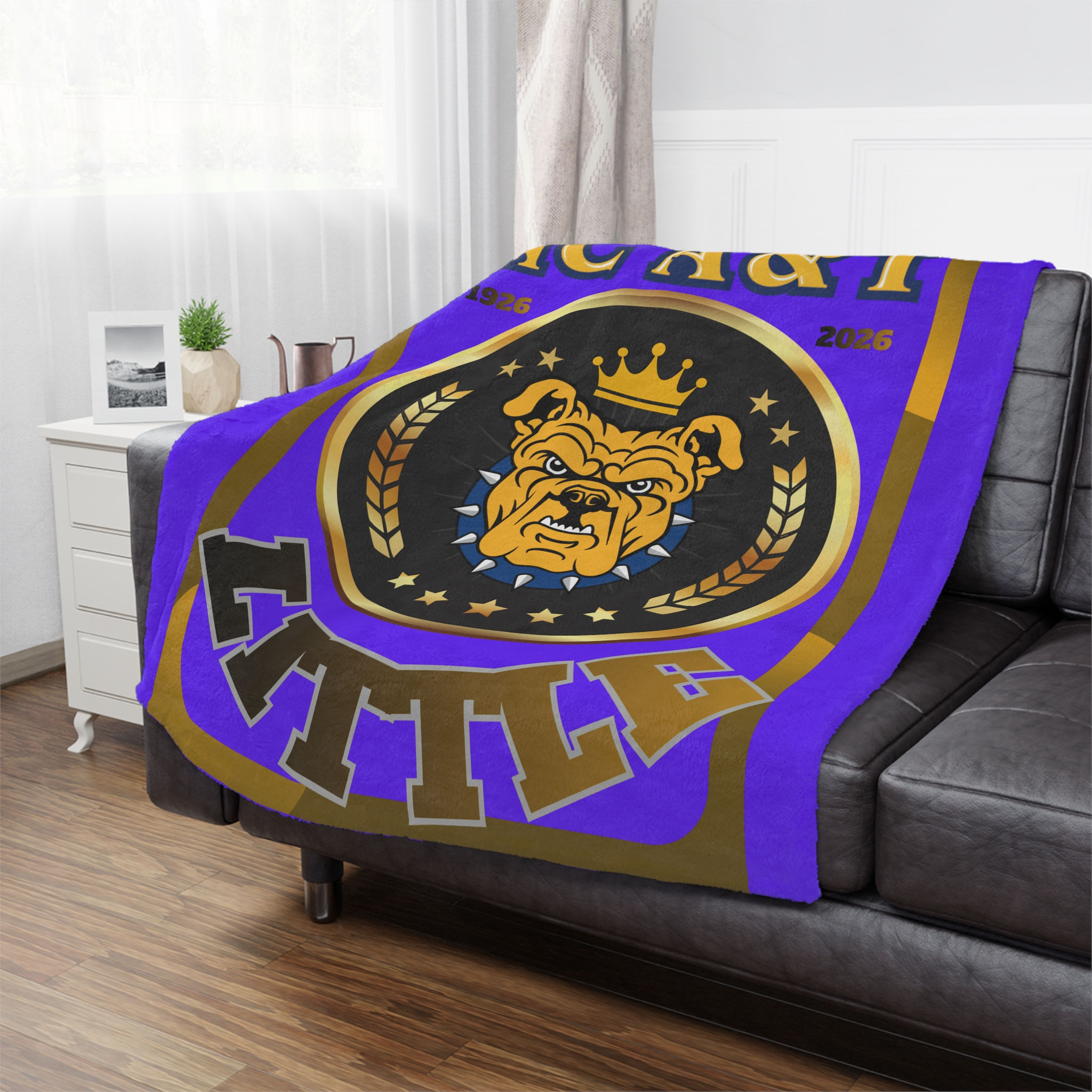 Luxe Centennial Blanket in purple